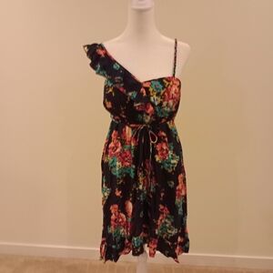 Floral One-Shoulder Dress